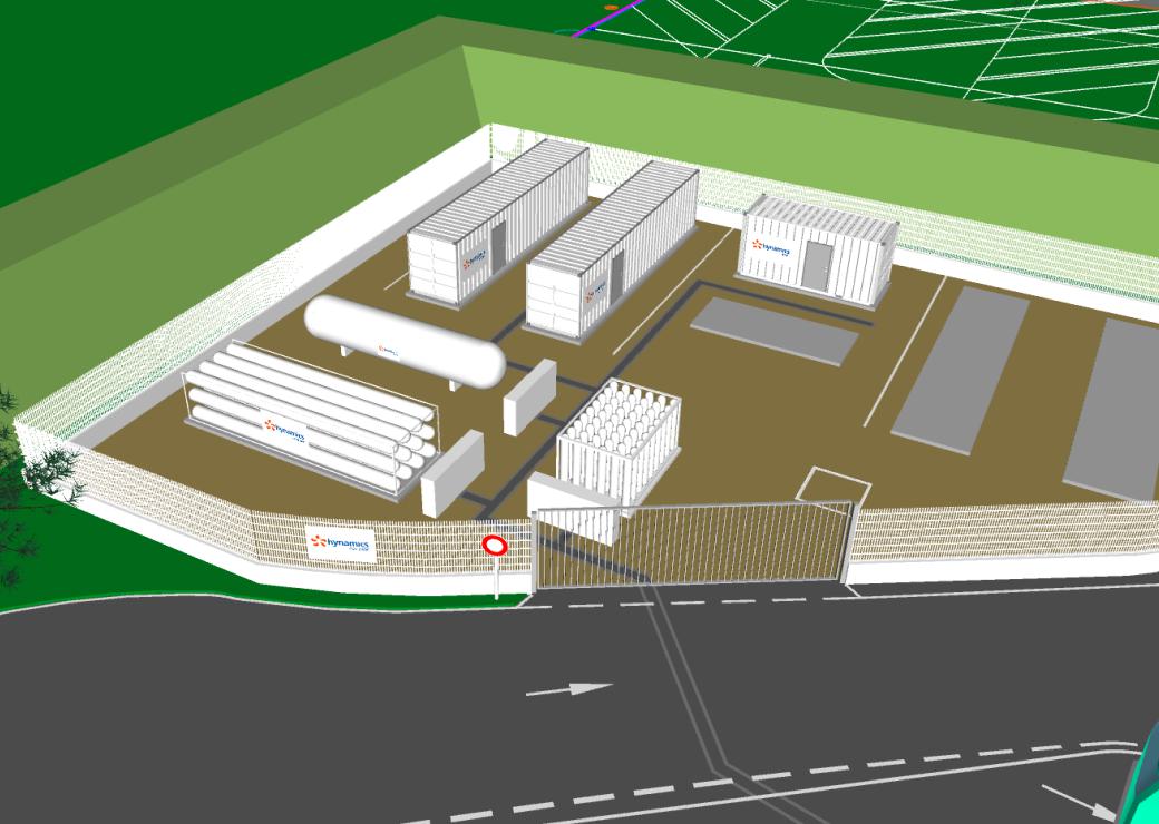 Visuel d'illustration de la station d'hydrogène vert SHYMED à Dunkerque
