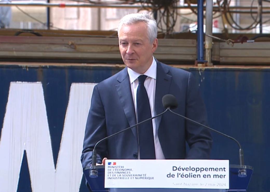 Eolien en mer discours de Bruno Le Maire