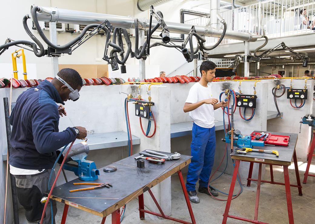 apprentis dans un CFA