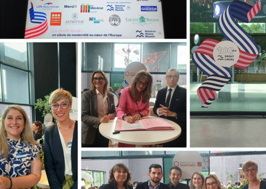 Signature de "Notaires et Territoires" à l'occasion du centenaire du droit local