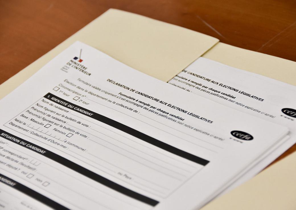 formulaire de candidature aux éléctions légisatives