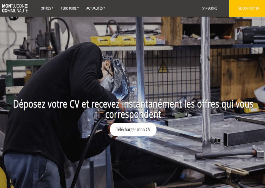 Capture d'écran du site d'annonces d'emploi, on peut lire "déposez votre CV et recevez instantanément les offres d'emploi qui vous correspondent