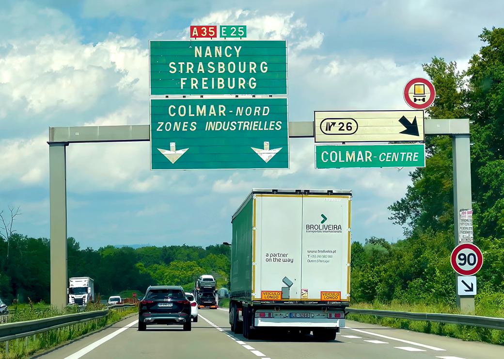 Un poid lourd sur l'A35