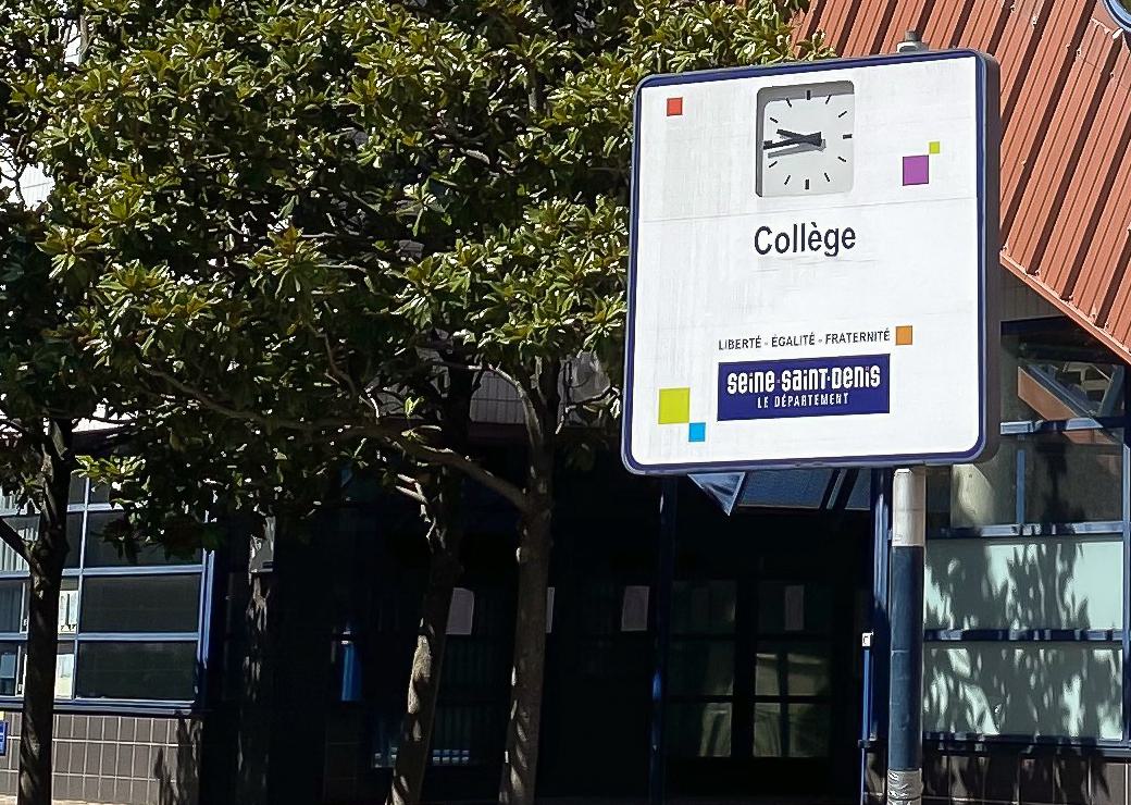panneau collège en Seine-Saint-Denis