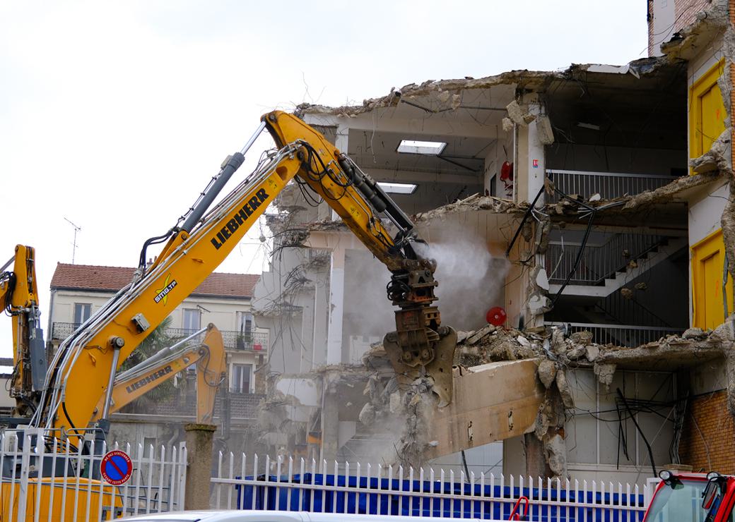 immeuble en démolition