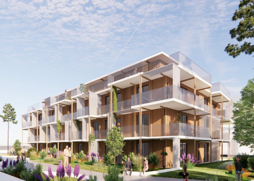 Vue d'architecte d'une résidence neuve