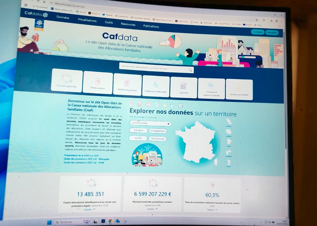 site internet caf data