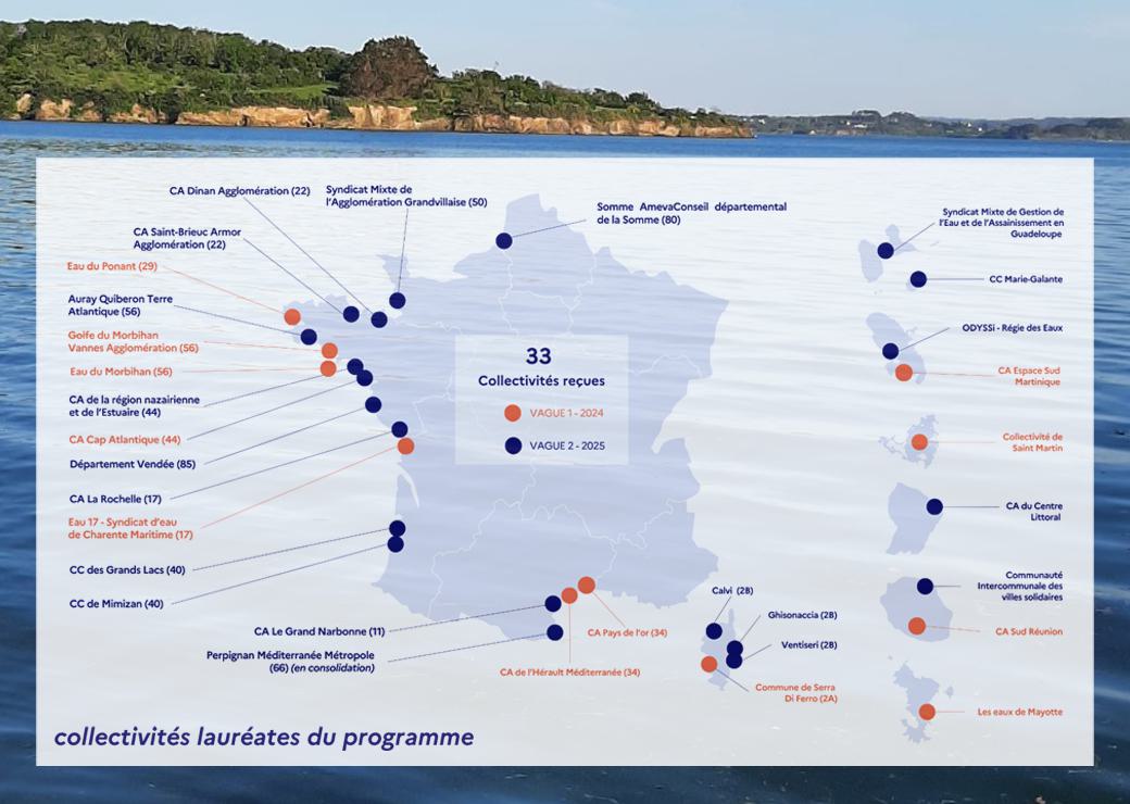 carte des collectivités lauréates