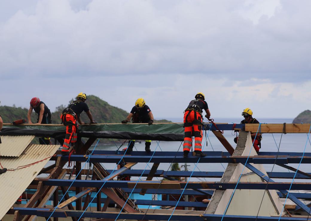 reconstruction d'une école à Mayotte