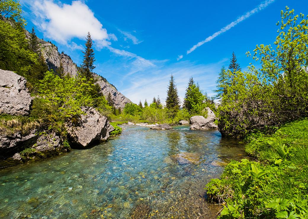 rivère en montagne
