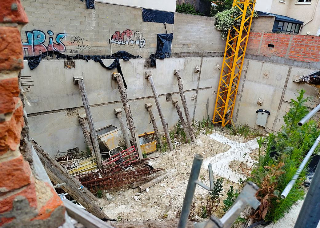 chantier à l'arret