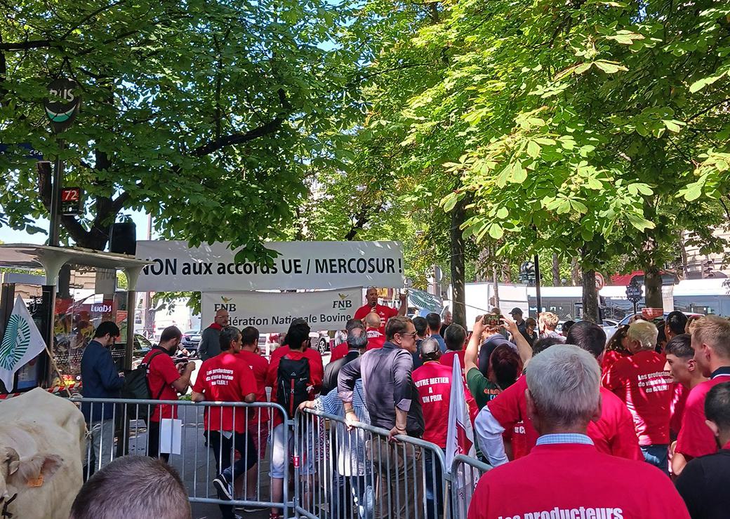 Manifestation d'agriculteurs contre le mercosur
