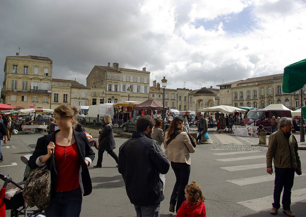 jour de marché à Libourne 