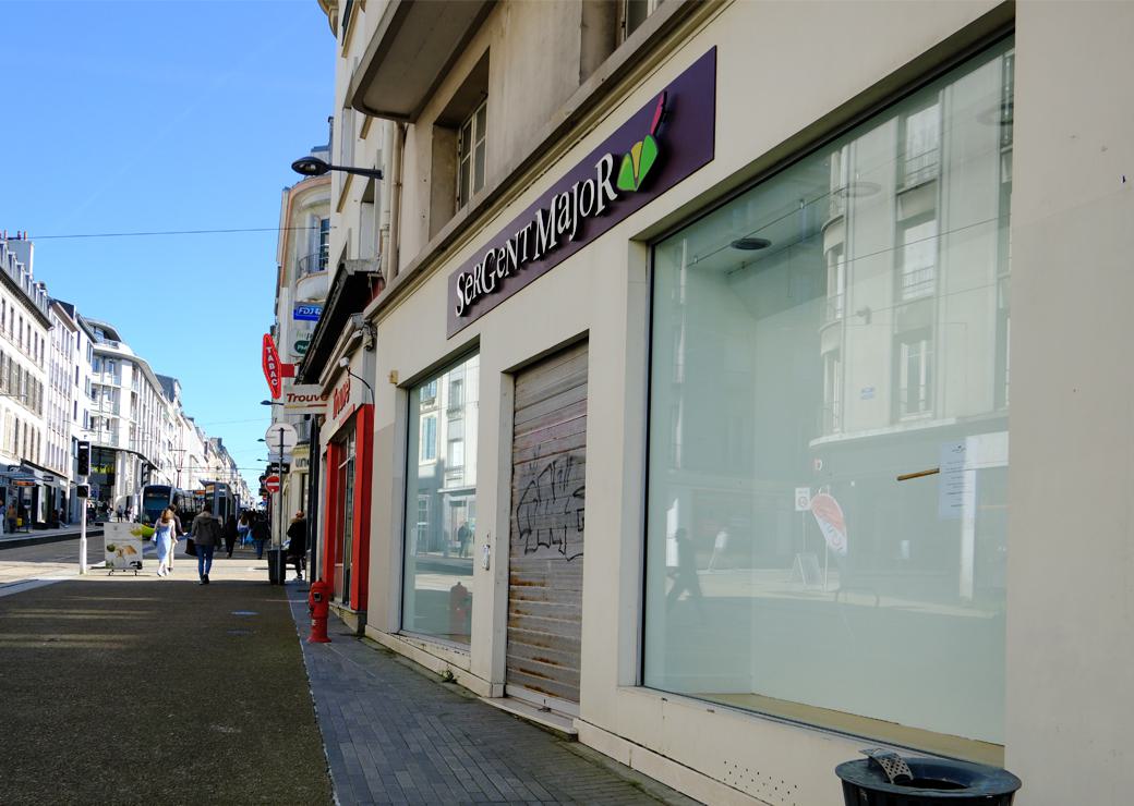 Le magasin Sergent Major férmé à Brest 