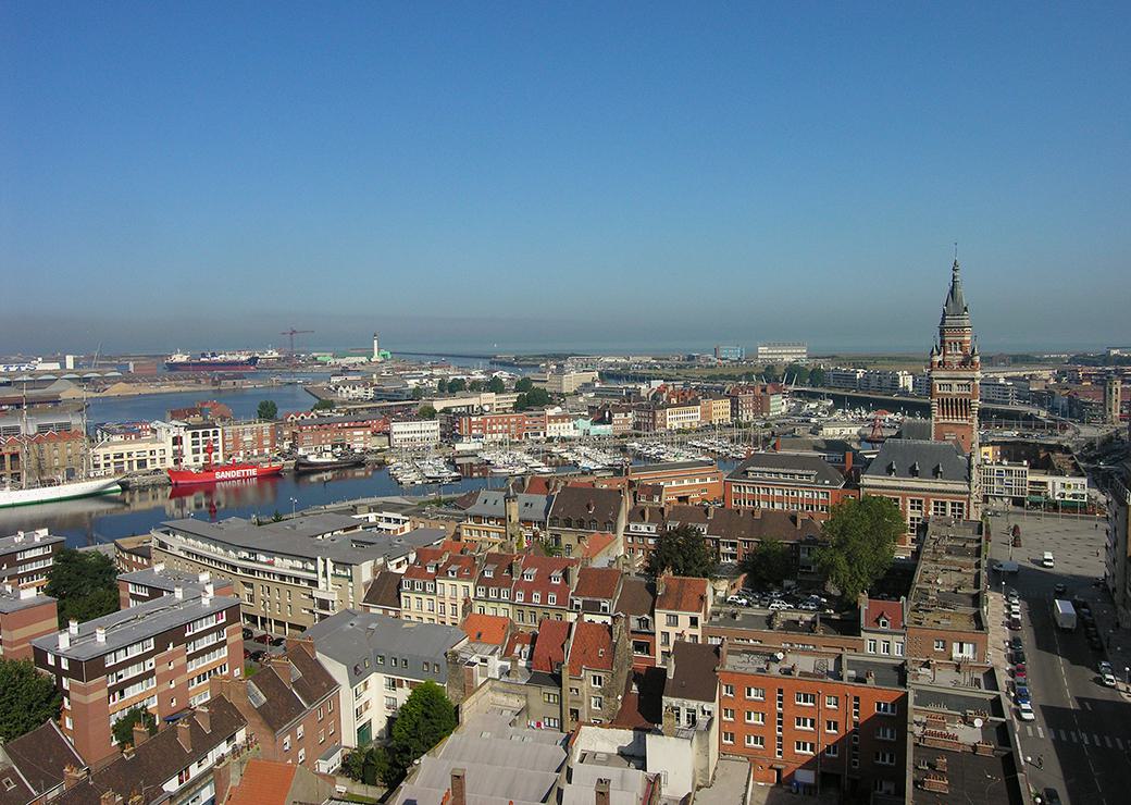Vue aérienne de Dunkerque