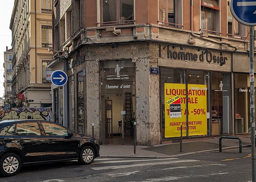 magasin fermé à Lyon