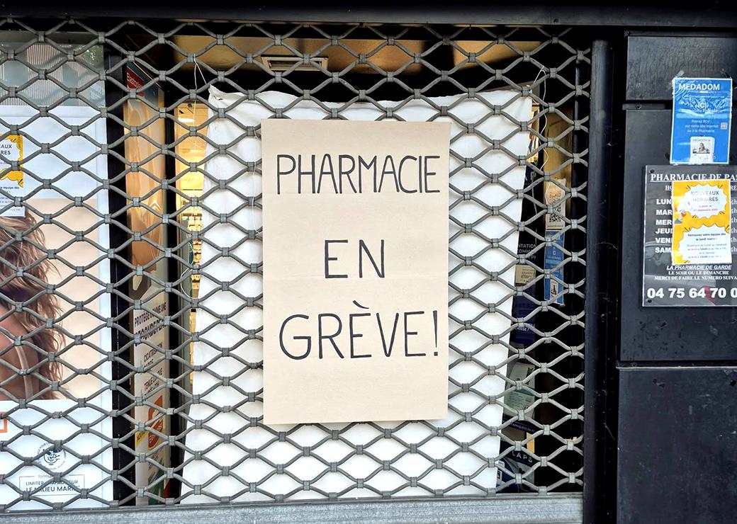pharmacie en grève