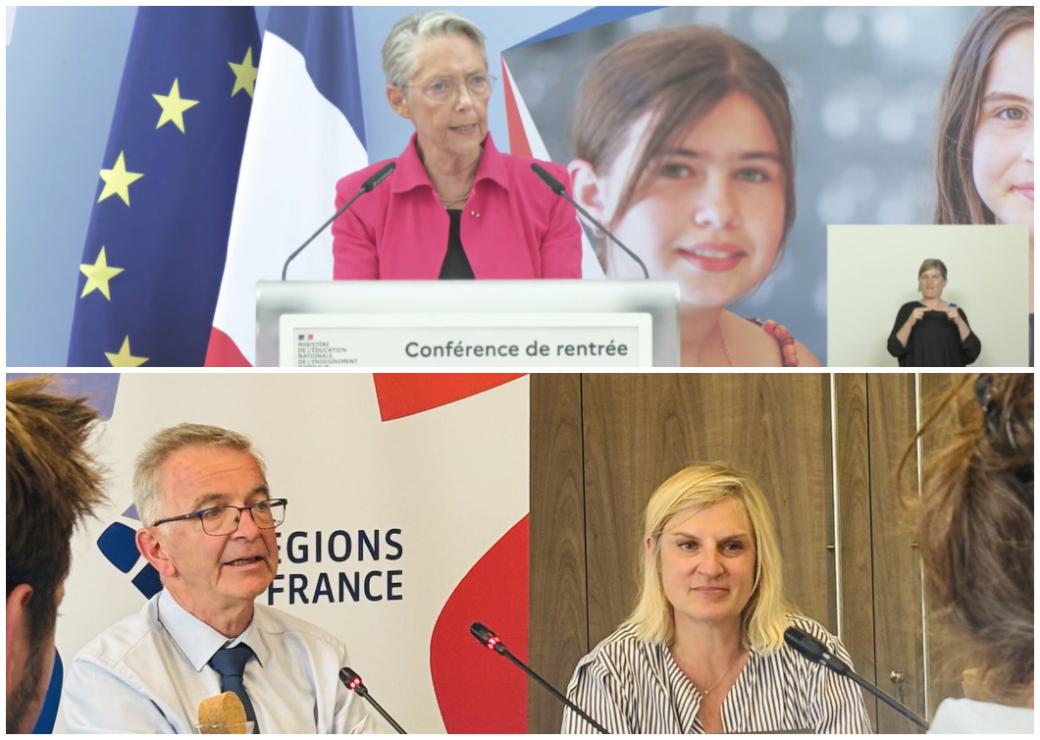 Elisabeth Borne, François Bonneau et Valérie Debord