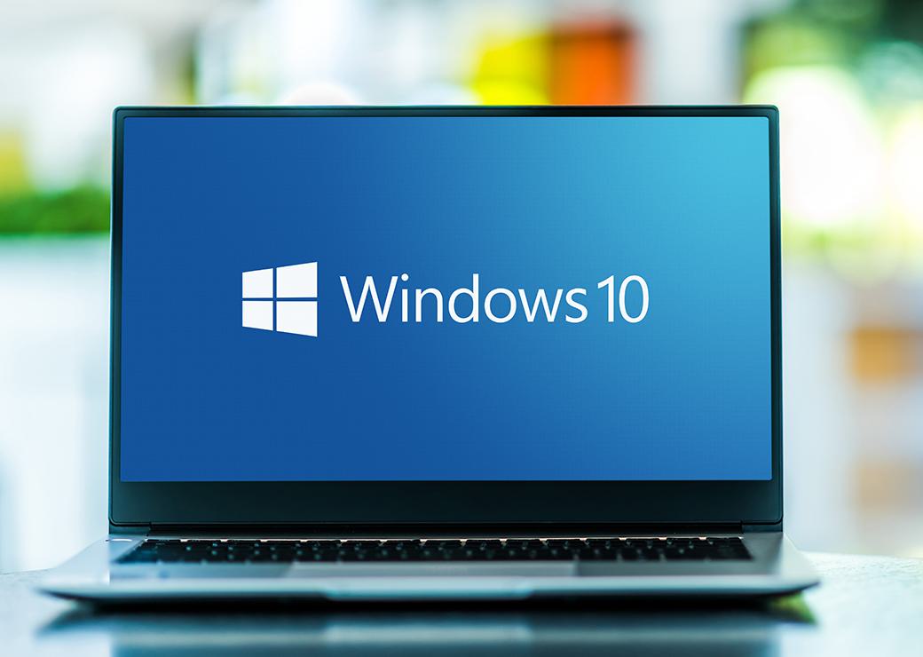 un écran avec windows 10