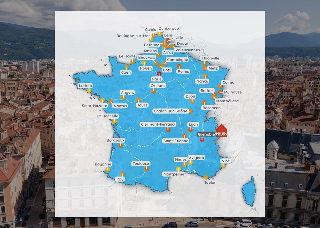 carte des îlots de chaleur urbain