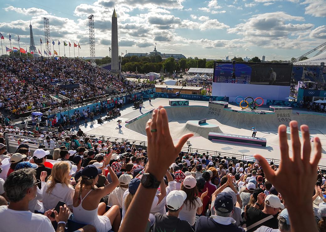 epreuve de skateboard aux JO 2024