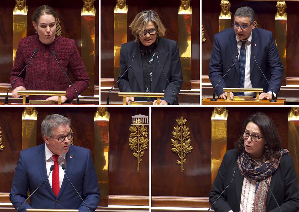 Olga Givernet, Béatrice Bellamy, Christophe Proença, Bertrand Sorre et Marina Ferrari