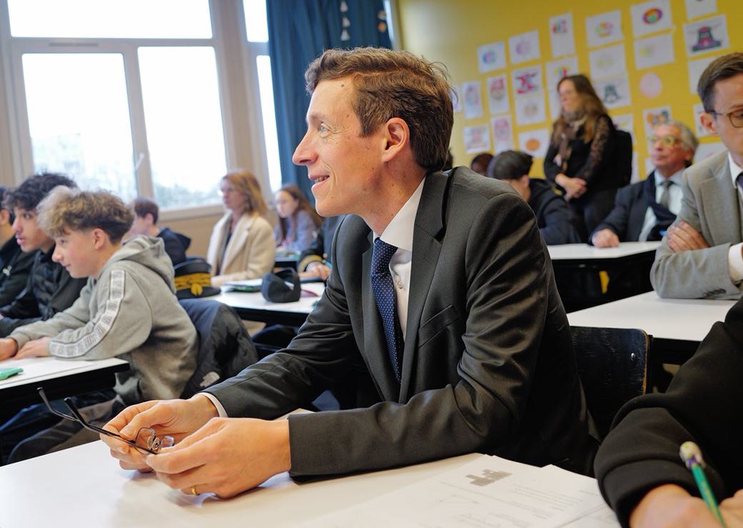 Edouard Geffrey au collège Rosa Parks d’Amiens le 09 janvier 