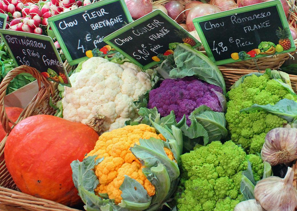 légumes au marché 