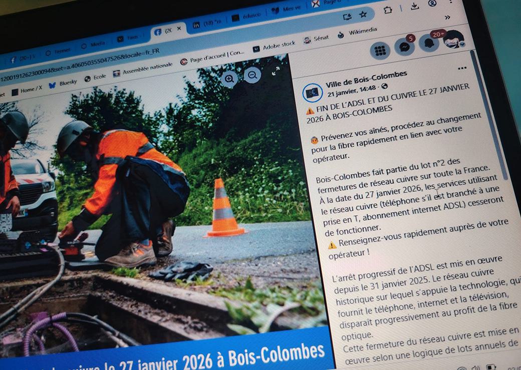 Page facebook annonçant la fin du cuivre