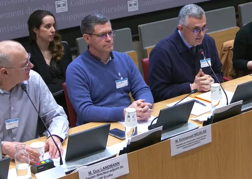 Audition de Guy Landmann,  Emmanuel Nicolas et François  Bonnet devant la commission du développement durable