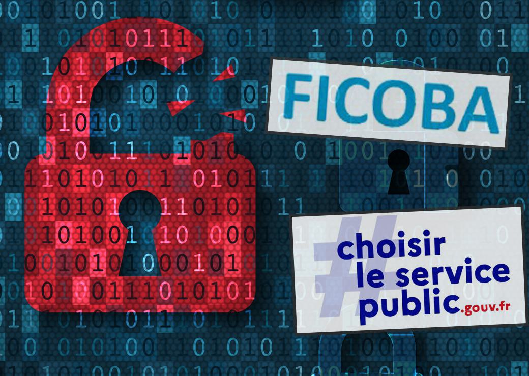 un cadena devérouillé et fico et logo choisir le service public 