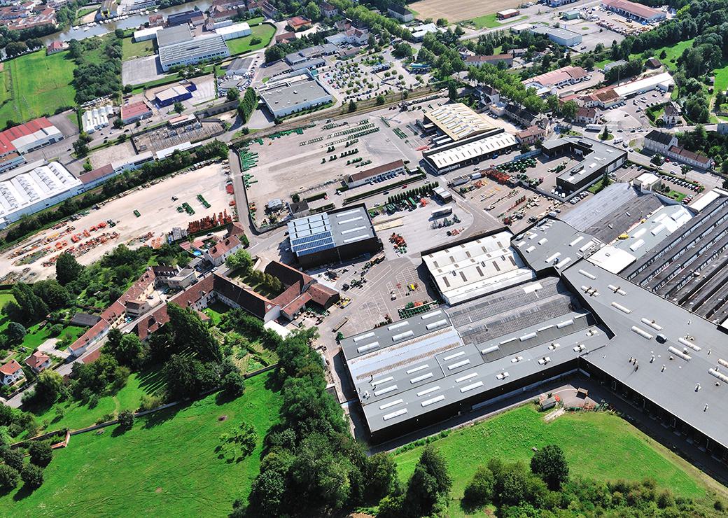 vue aérienne d'une zone d'activité 