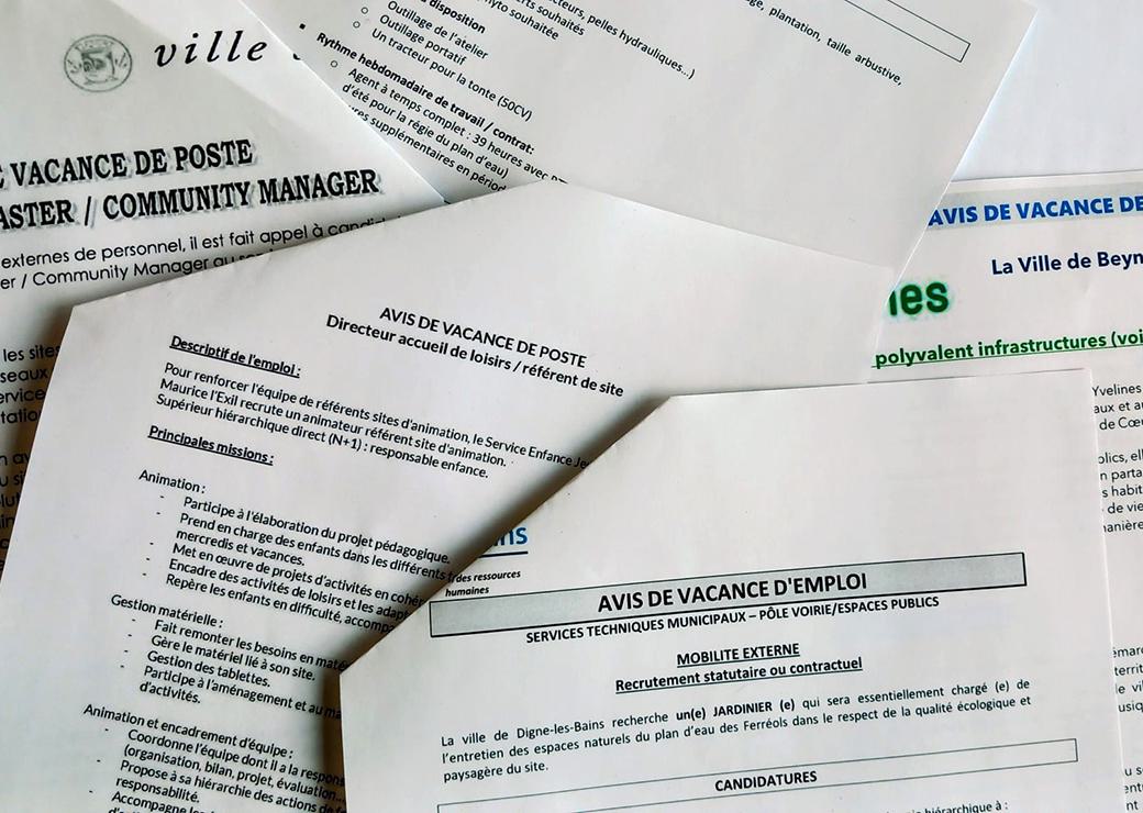 avis de vacance de postes 