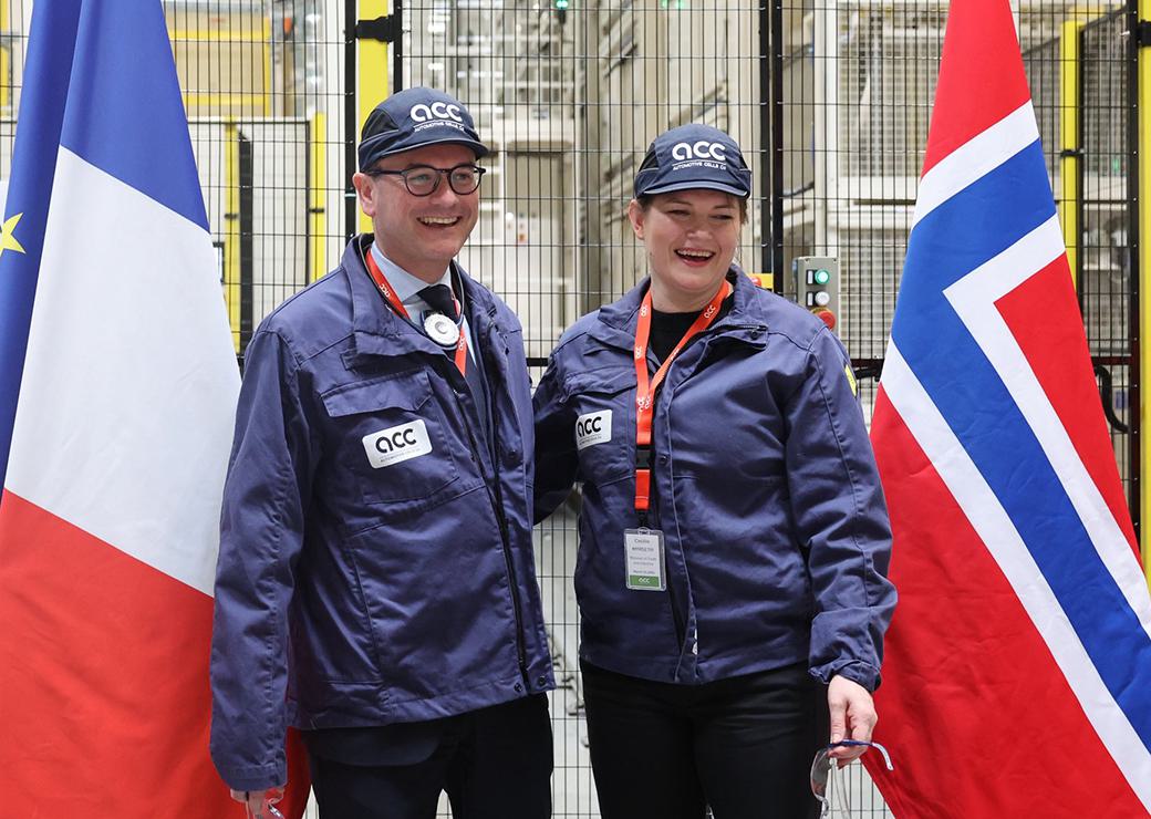 Sébastien Martin et son homologue norvégienne Cecilie Myrseth