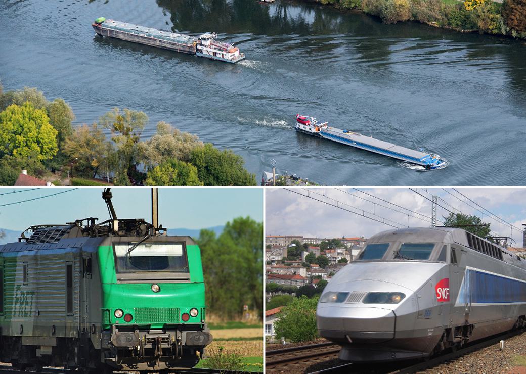 TGV, fret ferroviaire, transport fluvial