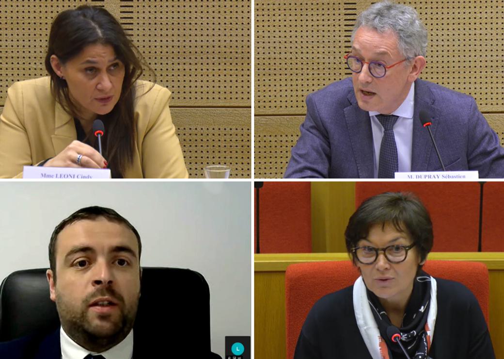 Cindy Leoni, Sébastien Dupray, Sébastien Olharan et Annick Girardin