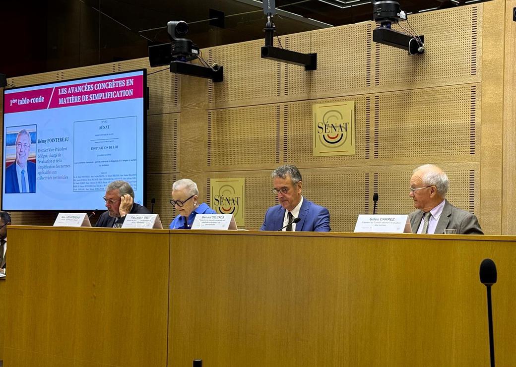 Rémy Pointereau, Françoise Gatel, Bernard Delcros et Gilles Carrez 