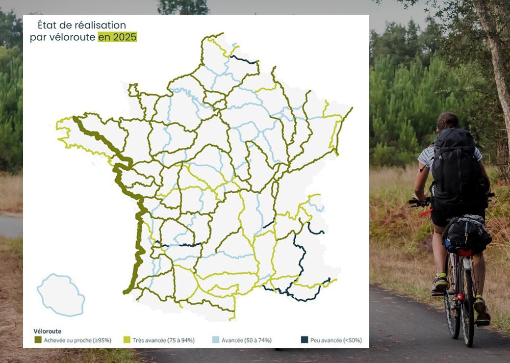 carte : Schéma national des véloroutes 