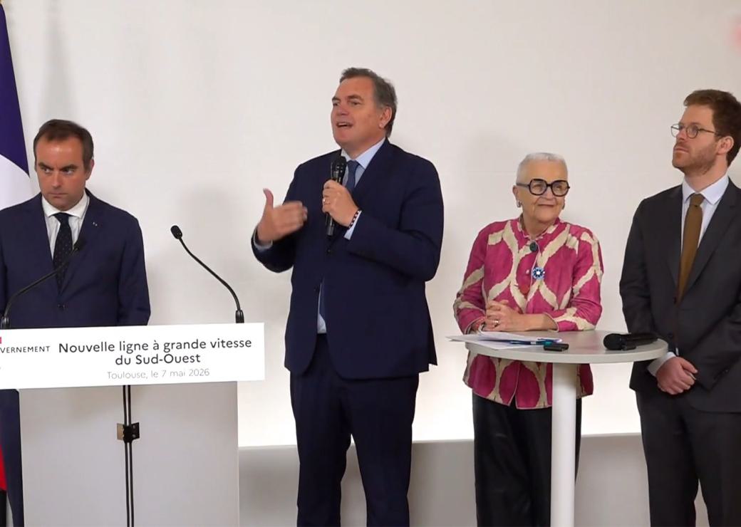 Sébastien Lecornu, Philippe Tabarot, Françoise Gatel et David Amiel  à Toulouse 
