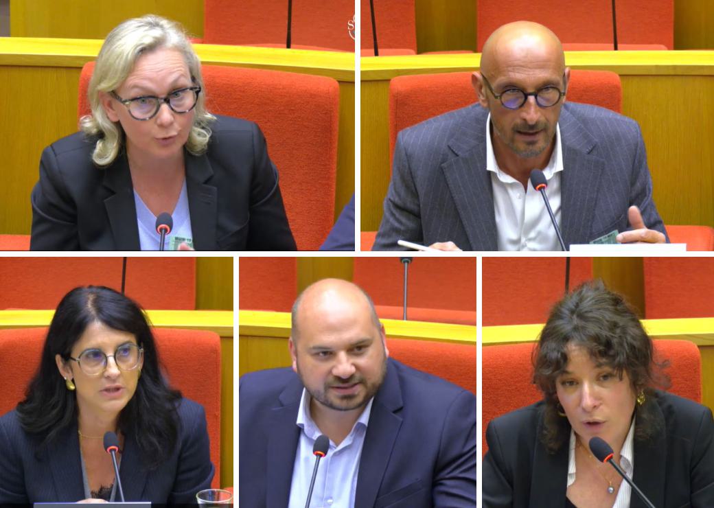 Stella Gass, Stéphan Dégeorges,  Kristell Jamme, Thibaut Guigue et Karine Hurel