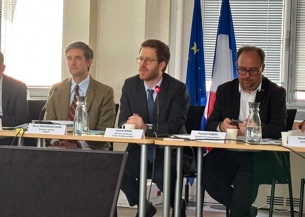 onseil commun de la fonction publique présidé par David Amiel le  18 juin 
