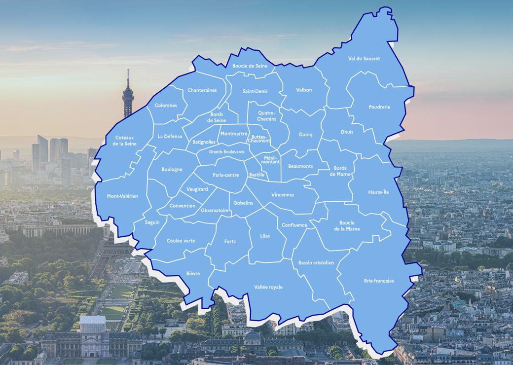 Carte avec un scénario de  40 districts 