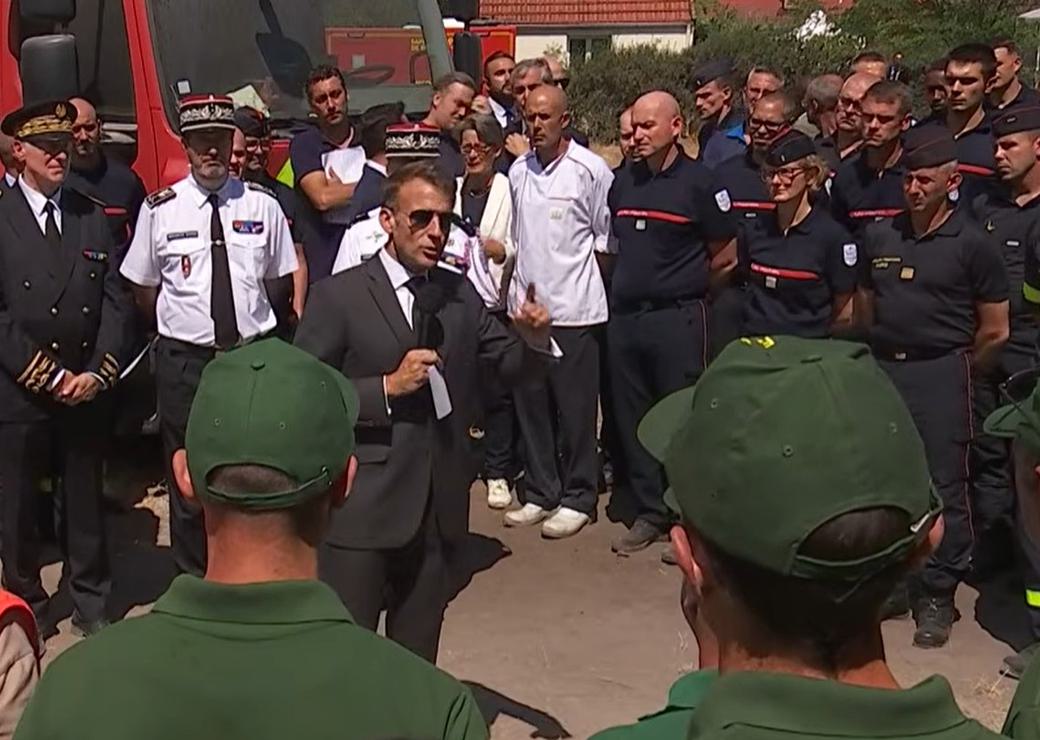 Emmanuel Macron depuis Fontainebleau.