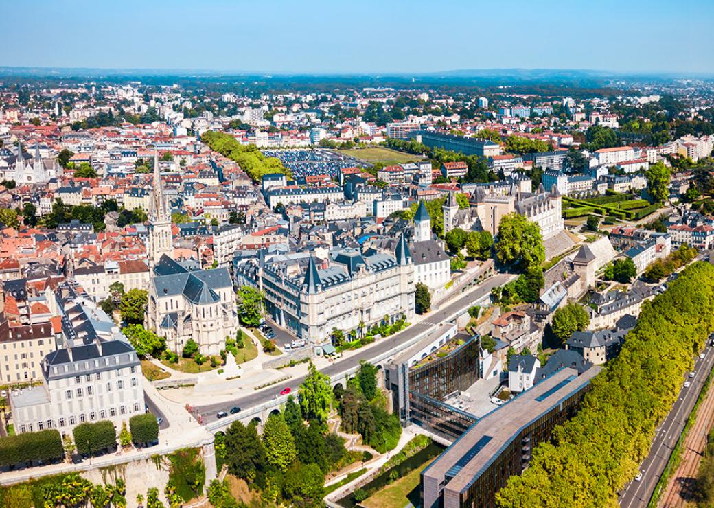 vue aérienne de Pau 