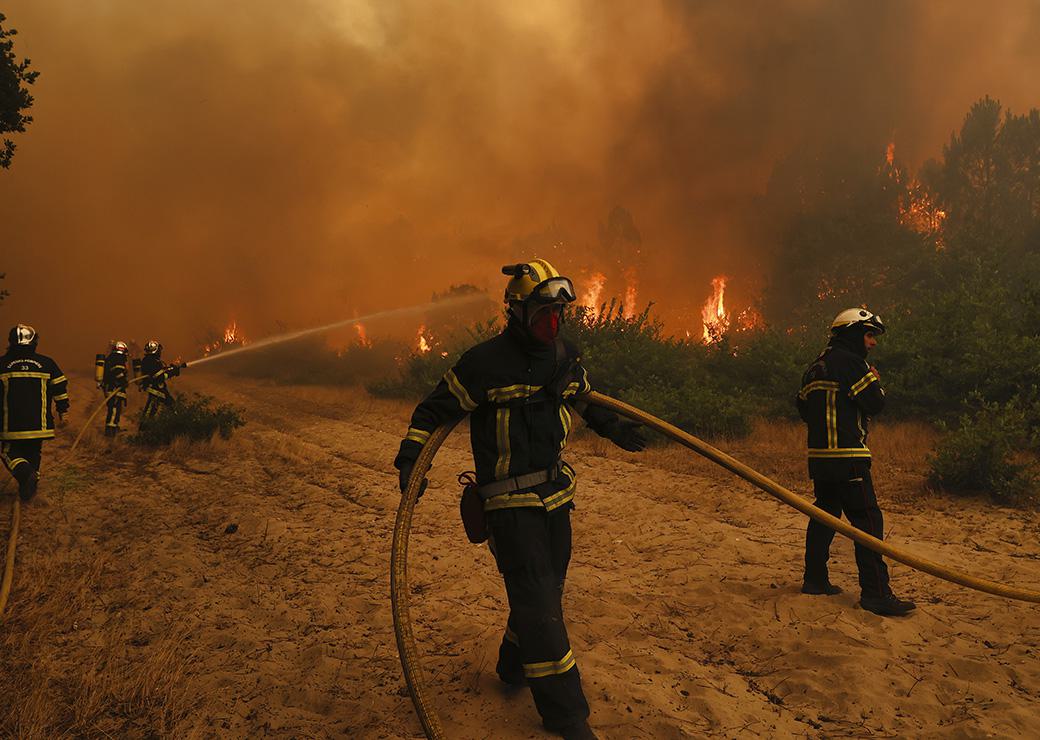 Pompiers en intervention à Lège-Cap-Ferret