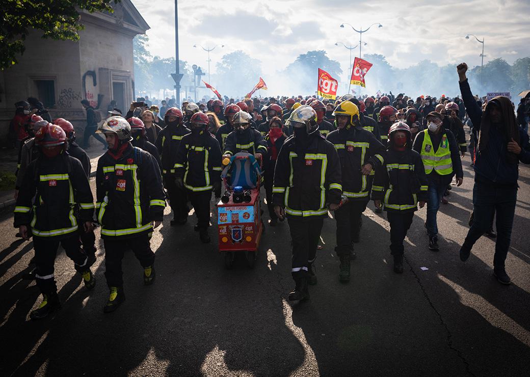  Manifestation de pompiers en mai 2023 