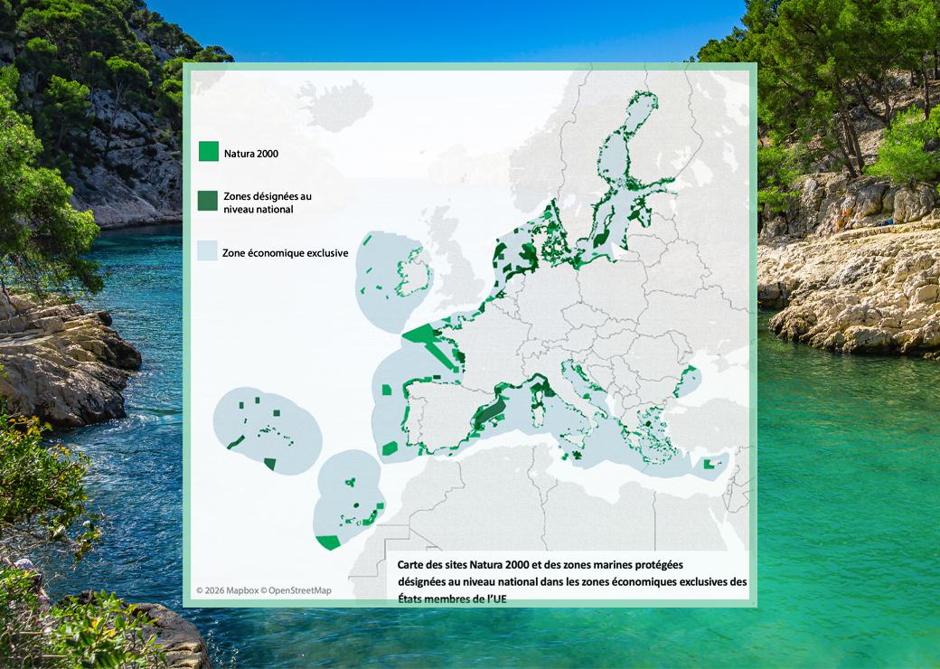 carte des zones protégées en europe 