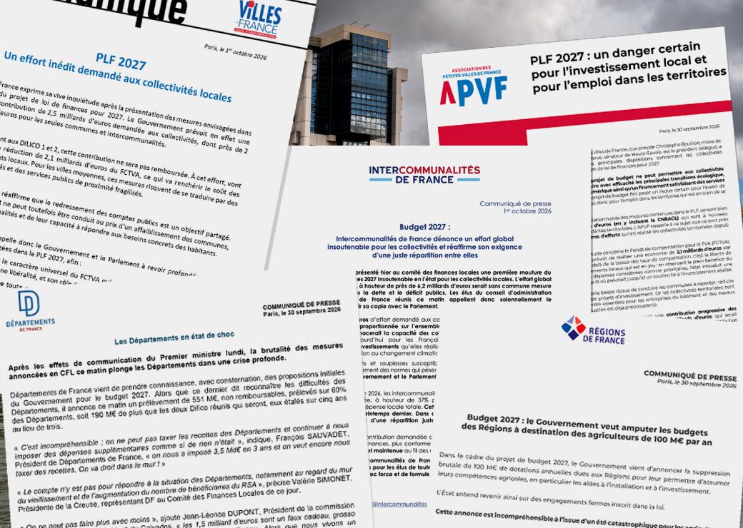 les communiqués de presse des associations 