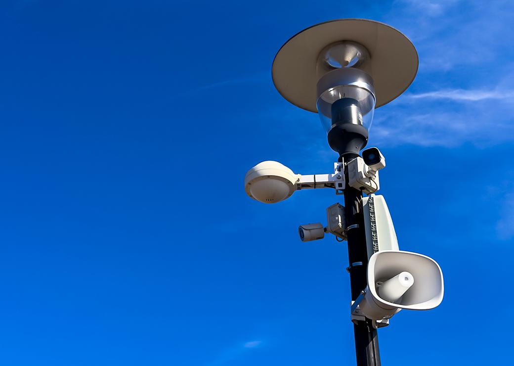 lampadaire connecté