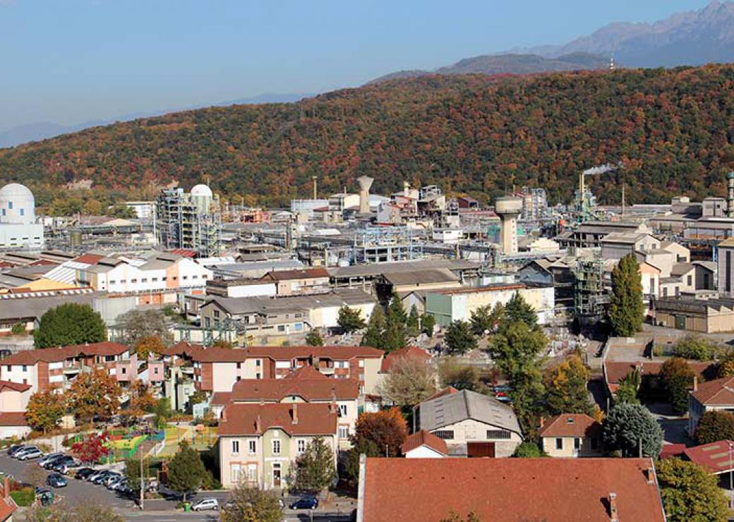 Emprise de la plateforme chimique au sein de la ville